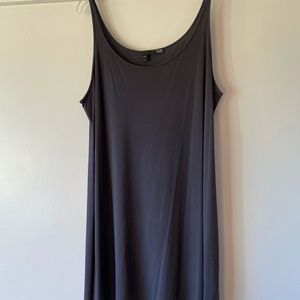 Eileen Fisher Black 100% Silk Tank Dress XL